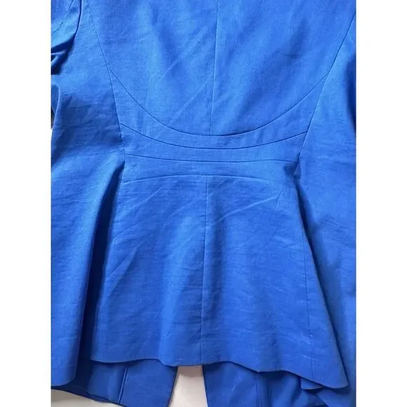Kobi Halperin Jacket Womens Linen Blend One ButtonBlue Blazer Tencel Size Large - Picture 15 of 16